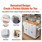 Uimoso 35 4  Rolling Kitchen Island Cart With Storage Drawer   Rack