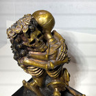 Vtg Bronze Cryptic Cinco De Mayo Death Skeleton Love Never Dies Gothic marble