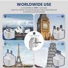 2000w Voltage Converter Us To Europe 220v To 110v Travel Adapter 7 In 1 White