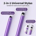 Stylus Pen For Touchscreen 2 In 1 Black silver red pink darkgreen blue purple 