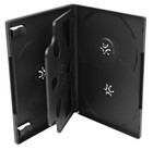 5 Pack Standard Black Dvd Replacement Movie Cases 14mm 5 Disc With Clear Sleeve