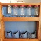 Vintage Portable Wood Folding Sewing Spool Bobbin Thread Cabinet Case Rack Stand