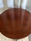 Vintage Mersman Duncan Phyfe Mahogany Round Drum Table Drawer Side Accent 24   