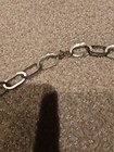 Handmade Sterling Silver Hammered Link Chain Necklace 18    50g Heavy Artisan