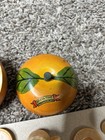 Antique Apple Wooden Tea Set 1937 Texas Pan American Artisan Painted Rare