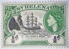 Travelstamps  1953 St  Helena Scott  140 - 1 2d Colony   s Badge Mint Mogh