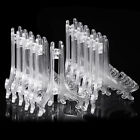 3  Clear Plastic Easels Stand Plate Holder Display Pictures Trading Card Stands
