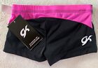 Gk Camp Child Medium Black Nylon spandex Pink Accent Gymnasts Workout Shorts Cm