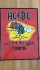 Vtg Ac dc    fly On The Wall    Framed Original Tour    85 Poster 22x30   