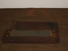 Vintage 6 3 4  Long Knife Sharpener Stone In Wood Box