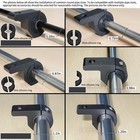 Motorcycle Bull Bar Mounting Bracket 2pcs Horizontal Light 2pcs Mini  Black 