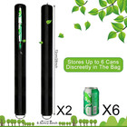 2 Pieces 6-can Insulated Cooler Sleeve Beer Cooler Tube Black Hold Golf Bag Insu