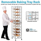 20 Sheet Commercial Bun Pan Rack Kitchen Aluminum Baking Racks Wheel