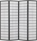 Room Divider 4 Panel Oriental Shoji Screen 6ft Folding Privacy Divider Wall Divi