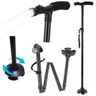Cane Walking Stick Adjustable Folding Walking Aluminum Collapsible Travel Led