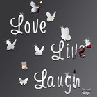 Live Laugh Love Quote Removable Wall Art Stickers 3d Mirror Decal Diy Room Deco 
