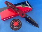 Spyderco C240gprdbk Smock Knife Red G-10 Black Ticn Cpm 4v Plain Edge  156v