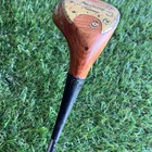 Macgregor Tourney Super Eye O Matic M85w Persimmon 3 Wood 42 5  Leather Grip