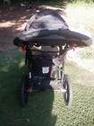 Baby Trend Single Jogger Stroller Black Gray Red 3-wheel Folding Canopy Cup