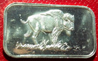 American Buffalo-small Mound Bar-silvertowne Mint 1 Troy Oz 999 Pure Silver