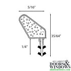 Weatherstrip Kerf Back Polyflex  Foam-filled Bulb   320  Reach - White