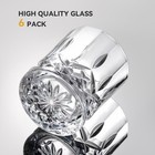 Whiskey Glasses Set Of 6  11 Oz Old Fashioned Rocks Bourbon Cocktail Tumblers