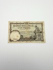 Vintage 1938 Belgium National Bank Cinq Five Francs Money Currency Paper