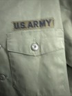 Vintage Og-107 Utility Shirt Vietnam Era Us Army Sz L 29x22 In  Military Patches