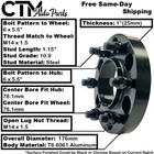 4x 1  Thick 6x5 5  Hubcentric Wheel Spacer Adapter Fit Silverado Suburban Tahoe