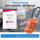 Tsa Approved Cable Luggage Locks  Re-settable Combination With Alloy Body  Or   