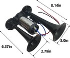 12v 600db Air Horn Dual Trumpets super Loud Air Horn dual Electric Air Horns Kit
