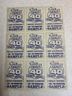 1991 Topps Baseball Pre Production Sample Uncut Sheet Bo Jackson 