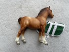 Nice Vintage Breyer Horse  8384 Chestnut Clydesdale Draft Foal Green Blanket