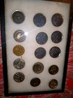 Lot Of Large Antique Metal Brass Victorian Picture Portrait Buttons   1 Set