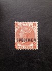 Queen Victoria Gb 10d Specimen Sg 112s Pl 1 Mh Deep Red Brown Space Filler G