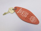 Burlington Hotel   Motel Room Keys 2 Keychains Iowa