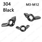 Black 304 Stainless Steel Wing Thumb Nuts Wing Nuts M3 M4 M5 M6 M8 M10 M12