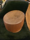 Antique Wooden Hat Form Block Dome Mold Wood Vintage W base