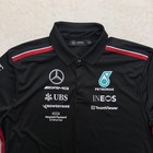 Mercedes Amg Petronas Formula 1 Team Polo Shirt Mens 2xl Black Polo F1 Racing