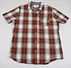 Vintage Urban Pipeline Mens Plaid Shirt Size M l 90s Burgundy Red Shadow Maxflex