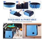 Foldable Dog Pool  Portable Pet Bath Tub And Kiddie Swimming Pool  Collapsibl   