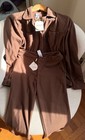 Peixoto Brown Lola Shacket Shirt Jacket   Saylor Capri Pants Set Sz M  300 New