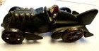 Vintage Hubley Cast Iron Racer W  Driver Orig Paint - Not A Repro- Cool Tail Fin