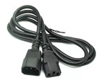 New C13 To C14 Computer Pdu Black Power Cord Cable Extension 2m 6ft 3 Prong Usa