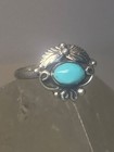 Turquoise Ring Southwest Pinky Floral Leaves Blossom Baby Children Women Girls  