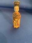 Vintage Asian Woman Hand Carved Snuff Bottle