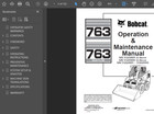 Bobcat 763 Skid Steer Loader Operators Service Shop Repair Manual Pdf Usb
