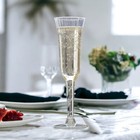 100 Pack Plastic Disposable Champagne Flutes 6oz Clear Plastic Toasting Glasses