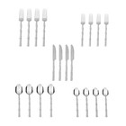 Stainless Steel Flatware Set Bamboo Design 20 Piece Service For 4 Adults