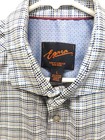 Egara Shirt Button Down Long Sleeve Dress Slim Fit Non Iron Blue Mens Size Large